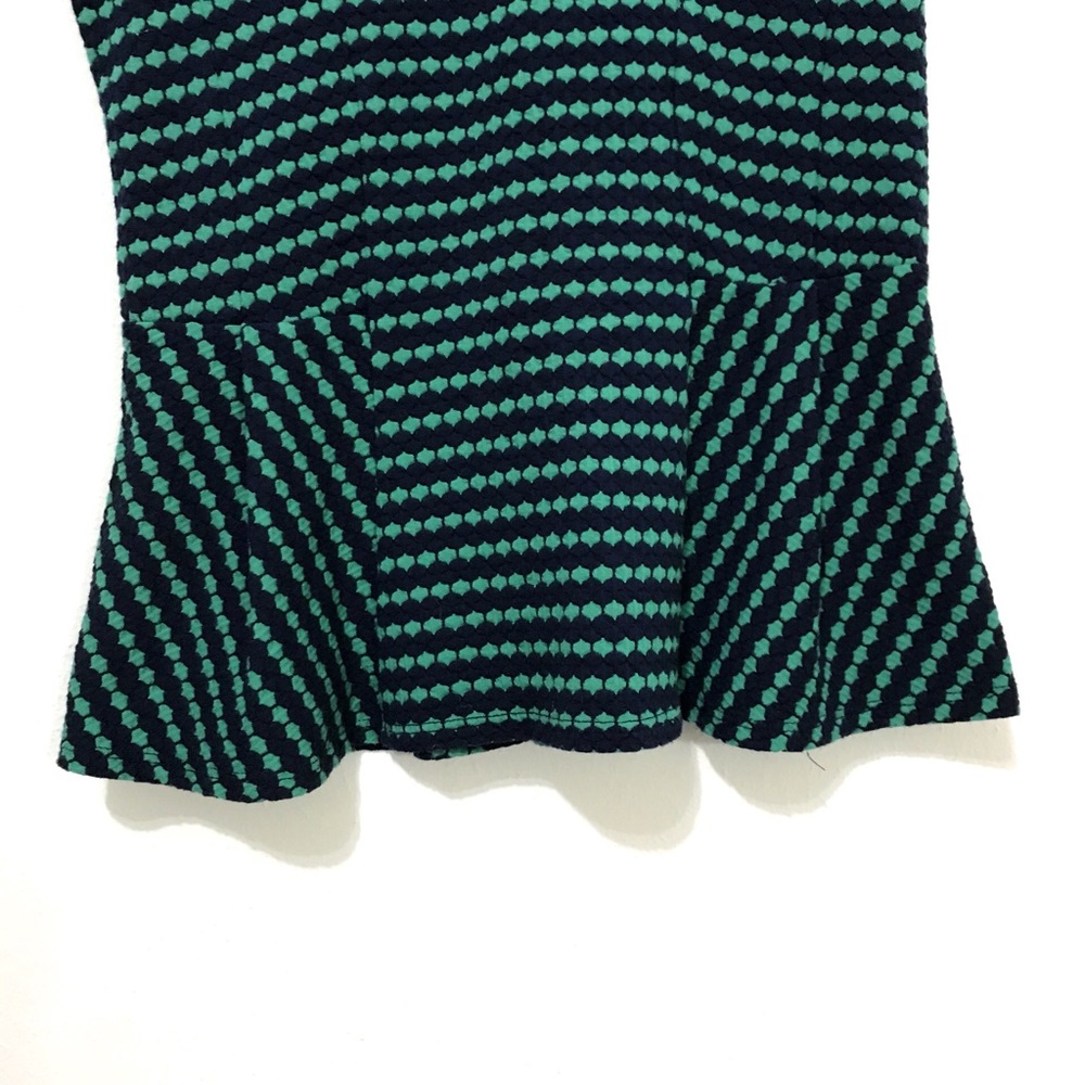 Postmark Green & Blue Peplum Top - Picture 6 of 7